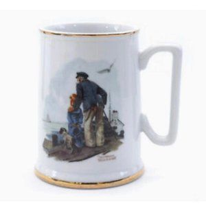 Norman Rockwell’s Seafarers Collection “Looking Out to Sea” Porcelain Tankard -